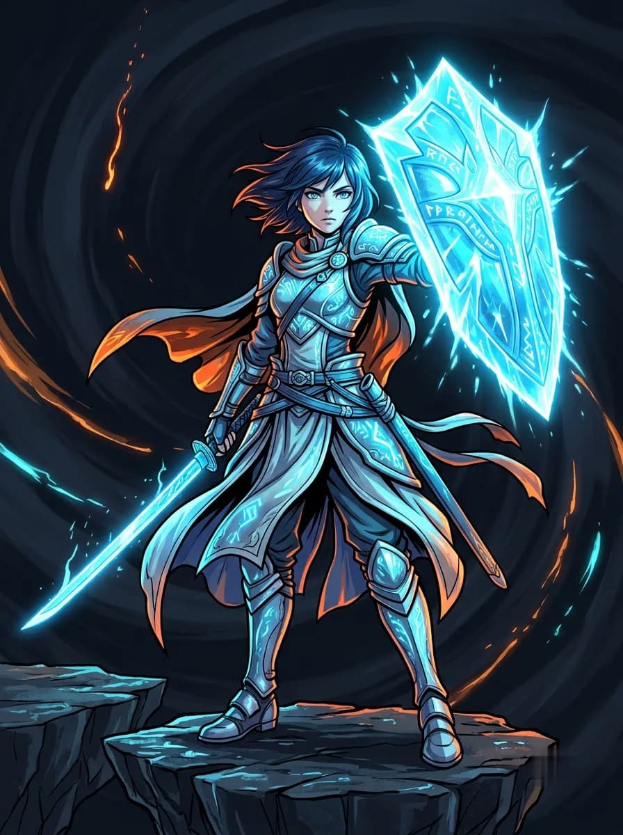 Falling Words character art